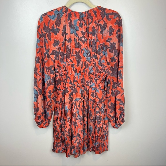 New Ulla Johnson Sefia Long-Sleeve Pleated Mini Dress, Size 4 - Picture 15 of 16